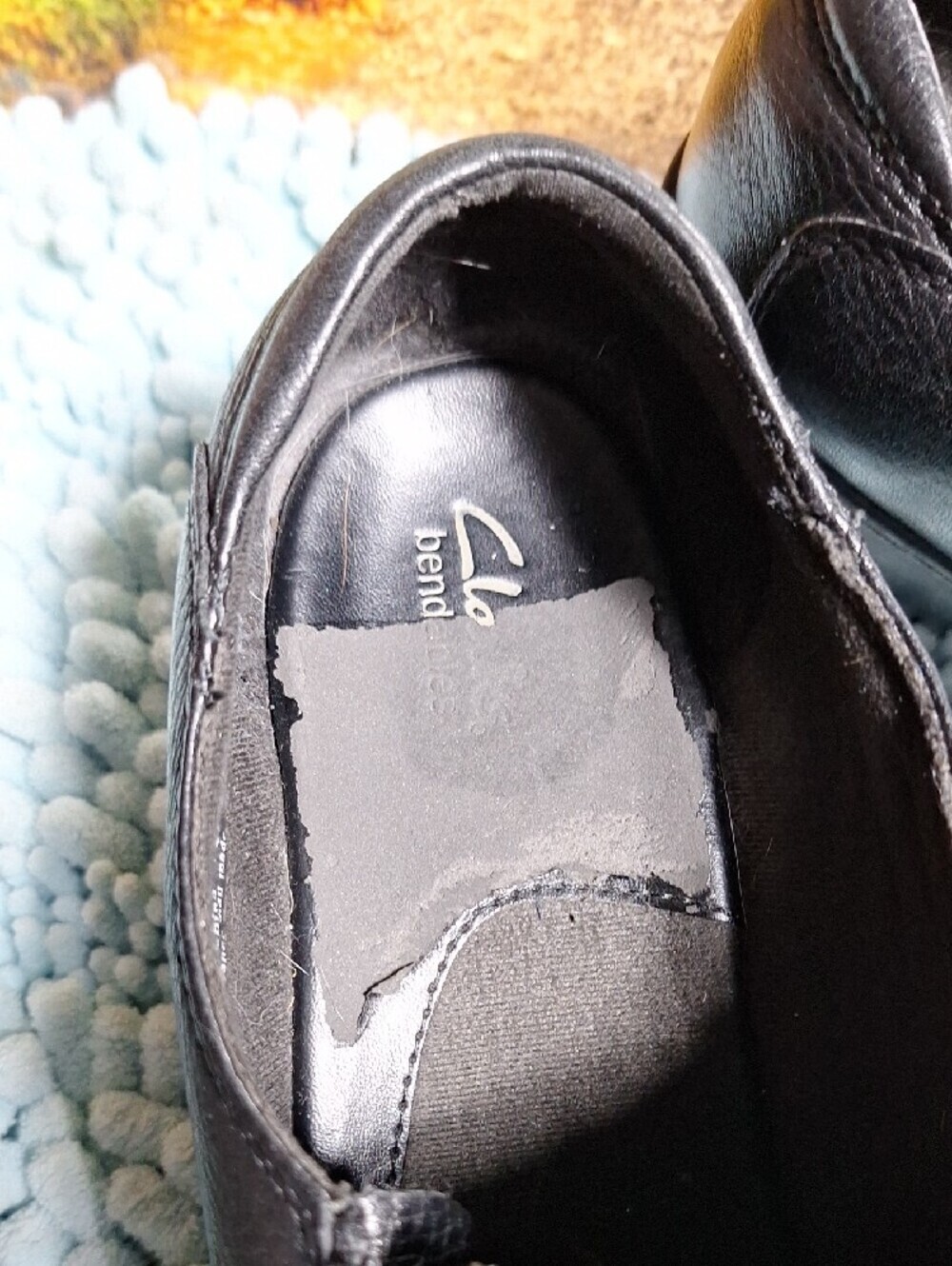 Clarks Women’s Black Leather Zipper Slip-On Loafers - Picture 3 of 9